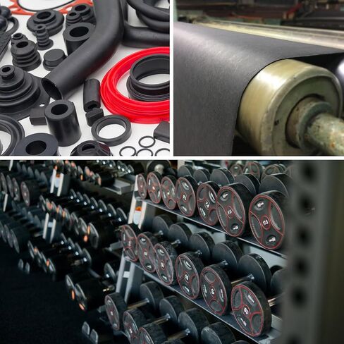 شرائط مطاطية من النيوبرين - سمك 1/8 (3 مم) بوصة × عرض 1 بوصة × لفات مطاطية صلبة بطول 13 قدمًا، مثالية لدعم الأعمال اليدوية، والتسوية، والحشية، والختم (عرض 1 بوصة × طول 13 قدم، وسمك 1/8 بوصة (.125 بوصة) ) in Kuwait