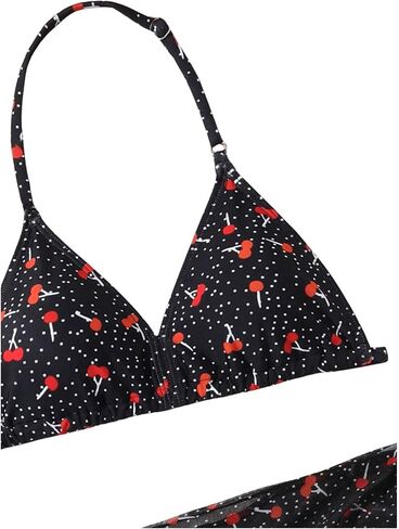 SHENHE Girl's 3 Piece Halter Triangle Backless Cute Bikini Set with Beach Wrap Skirt in Saudi Arabia