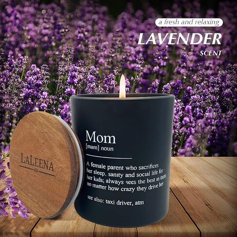 هدايا للأم - شمعة معطرة - شموع فاخرة معطرة للمنزل - هدايا عيد ميلاد للأم (كبيرة 14 أونصة) (شمعة بيضاء لمنزل الأم، نسيم المحيط) in Kuwait