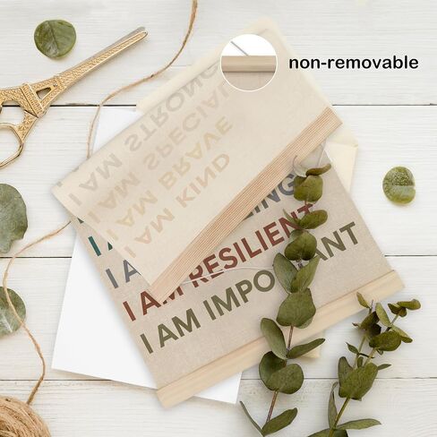 HRQKO Boho Inspirational I am Kind Poster Hanger Frame, Kids Room Decor, Boho Nursery Wall Art with Wooden Frames, Positive Affirmations Wall Hanging Decor for Kids Room Classroom Nursery, 12x16 Inch in Kuwait