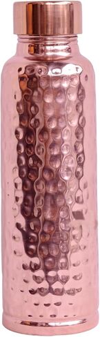 Hammered Copper Water Bottle 1000 ML Leak Proof Drinking Bottle For Home Kitchen Office Health Benefit Of Ayurveda in Saudi Arabia