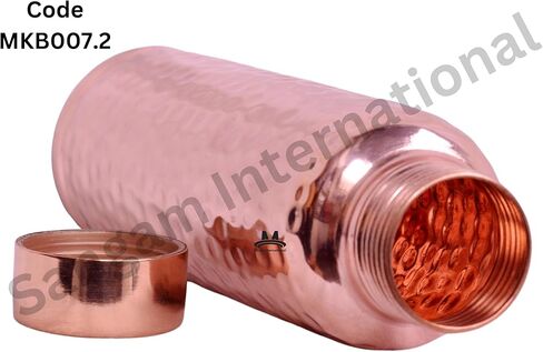 Hammered Copper Water Bottle 1000 ML Leak Proof Drinking Bottle For Home Kitchen Office Health Benefit Of Ayurveda in Saudi Arabia