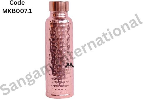 Hammered Copper Water Bottle 1000 ML Leak Proof Drinking Bottle For Home Kitchen Office Health Benefit Of Ayurveda in Saudi Arabia
