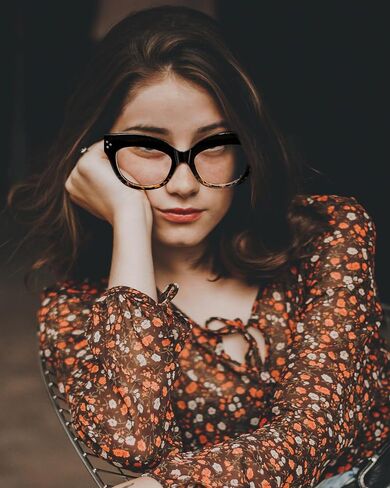 FEISEDY Blue Light Blocking Glasses Oversized Vintage Chunky Cateye Eyeglasses for Women Plastic Frame Hipster Party B0026 in Saudi Arabia