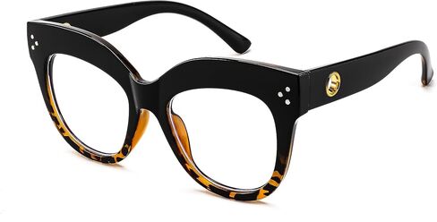 FEISEDY Blue Light Blocking Glasses Oversized Vintage Chunky Cateye Eyeglasses for Women Plastic Frame Hipster Party B0026 in Saudi Arabia