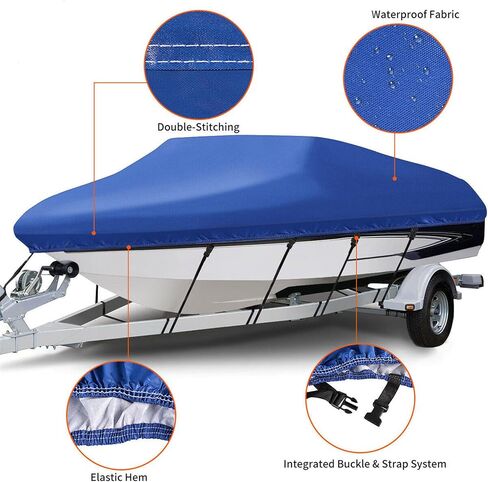 17-19Ft Heavy Duty Boat Cover Trailerable Replacement for V-Hull Tri-Hull Runabout Boat in Saudi Arabia