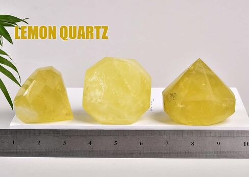 AMOYSTONE Green Fluorite Diamond Shaped Caved Gemstone Healing Crystal Quartz Figurines with Display Stand Home Office Desk Decorative Gifts for Women Men 0.6-0.8 LBS in Saudi Arabia