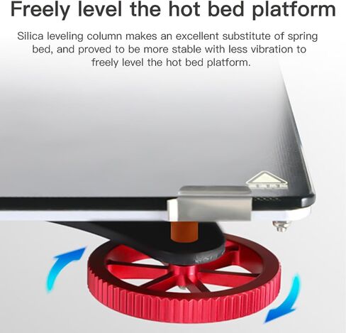 Creality Official 12 PCS Silicone Solid Bed Mounts, 3D Printer Heat Bed Leveling Parts Heat-Resistant Silicone Leveling Column Leveling Spring Replacement Part for Ender 3/3S/3 Pro/3 V2, CR-10 Series in Saudi Arabia