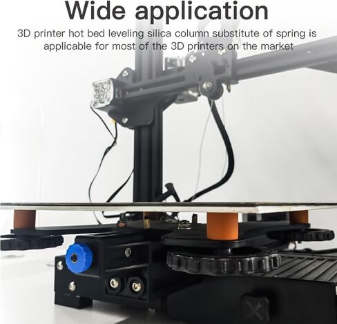 Creality Official 12 PCS Silicone Solid Bed Mounts, 3D Printer Heat Bed Leveling Parts Heat-Resistant Silicone Leveling Column Leveling Spring Replacement Part for Ender 3/3S/3 Pro/3 V2, CR-10 Series in Saudi Arabia