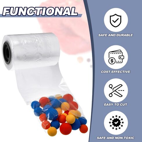 Poly Tubing Roll 2 Mil Thickness Clear LDPE Poly Tube Bags Flat Poly Tubing Candy Lei Tubing Roll 8'' Wide x 500ft Long for Packaging Storage Moving Supplies in Saudi Arabia