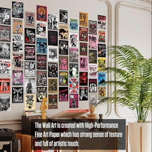 مجموعة ملصقات الحائط من JZHLLOY Punk Hip Hop/Rap | ملصقات الروك أند رول لجمالية الغرفة | ألبوم ريترو فريد يغطي ملصقًا جماليًا | ملصقات مغني الراب in Kuwait
