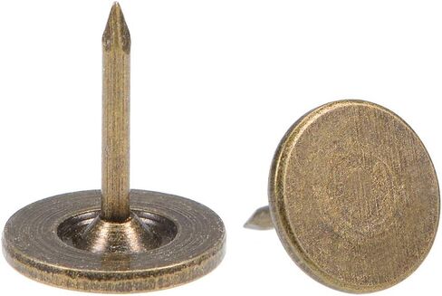 uxcell Upholstery Nails Tacks 11mmx13mm Flat Head Furniture Nail Bronze Tone for Furniture Sofa Headboards, 150 Pcs in Saudi Arabia