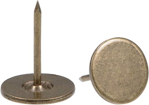 uxcell Upholstery Nails Tacks 11mmx13mm Flat Head Furniture Nail Bronze Tone for Furniture Sofa Headboards, 150 Pcs in Saudi Arabia