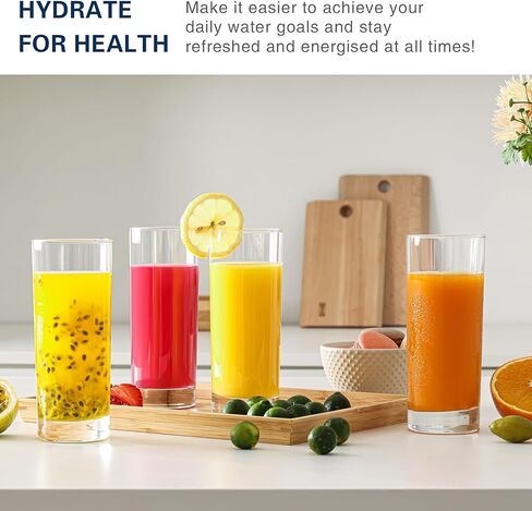 OUWO Highball Glasses Set of 6, 11.5oz Tall Drinking Glasses, Water Glass for Kitchen, Mojito Glass Cups, Cocktail Glasses for Bar Glassware in Saudi Arabia