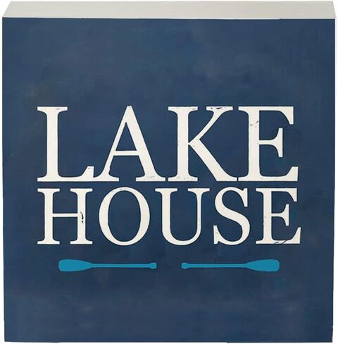 Lake Wooden Box Sign - Lake House Decor, Lake Life Decor, 5x5 Wooden Sign, Lake Themed Decor, Lake Life Gifts, Lake House Decor for the Home in Saudi Arabia