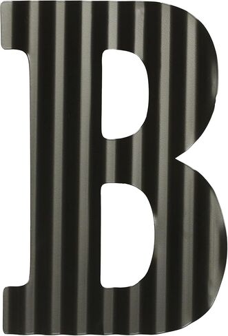 COLLECTIVE HOME - 12" Letters for Wall Decor, Decorative Corrugated Black Letters, Monogram Hanging Wall Art, Hanging Alphabet Signs for Office Bedroom Living Room Kitchen (&) in Kuwait
