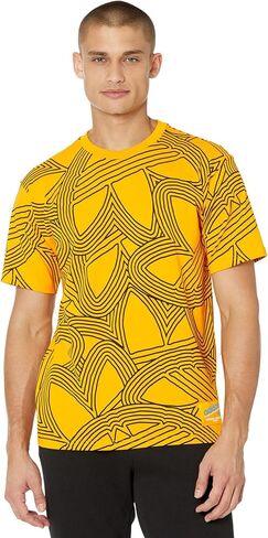 adidas Originals Originals Athletic Club AOP Tee Collegiate Gold/Pulse Blue XL in Saudi Arabia