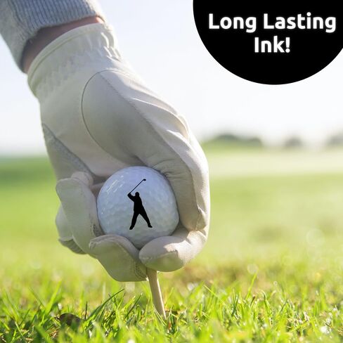 Ball Badge - Golf Ball Stamp, Self-Inking Golf Ball Stamper, Golf Ball Marker, Reusable Golf Ball Marking Tool to Identify Golf Balls, Reusable Ink Stamp for Golf Balls (Gilmore Swing) in Saudi Arabia
