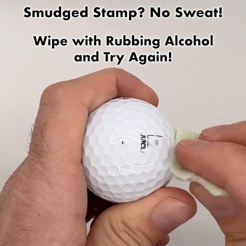 Ball Badge - Golf Ball Stamp, Self-Inking Golf Ball Stamper, Golf Ball Marker, Reusable Golf Ball Marking Tool to Identify Golf Balls, Reusable Ink Stamp for Golf Balls (Gilmore Swing) in Saudi Arabia