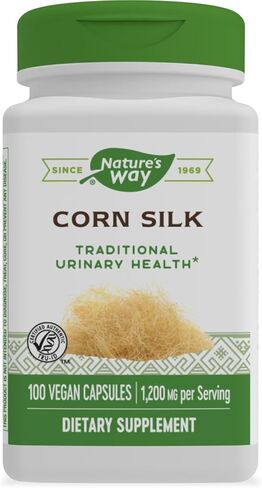 Nature's Way Corn Silk - 1,200 mg per 3-Capsule Serving - Traditional Urinary Health Support* - Corn Silk Dietary Supplement - Vegan & Gluten Free - 100 Vegan Capsules in Saudi Arabia