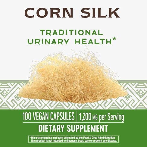 Nature's Way Corn Silk - 1,200 mg per 3-Capsule Serving - Traditional Urinary Health Support* - Corn Silk Dietary Supplement - Vegan & Gluten Free - 100 Vegan Capsules in Saudi Arabia