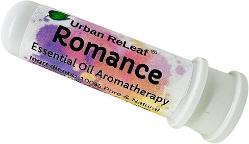 جهاز استنشاق الأنف العطري بالزيت العطري من Urban ReLeaf Romance - زيوت الحب النقية غير المخففة، سهلة الفتح. صنع فى أمريكا. خالي من الكحول. لا فوضى. حجم الجيب. in Kuwait