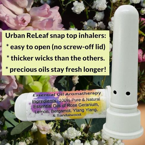 جهاز استنشاق الأنف العطري بالزيت العطري من Urban ReLeaf Romance - زيوت الحب النقية غير المخففة، سهلة الفتح. صنع فى أمريكا. خالي من الكحول. لا فوضى. حجم الجيب. in Kuwait