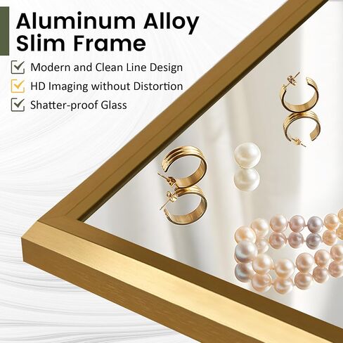 NeuType Full Length Mirror Standing Hanging or Leaning Against Wall, Large Rectangle Bedroom Mirror Floor Mirror Dressing Mirror Wall-Mounted Mirror, Aluminum Alloy Wide Frame, Titanium Gold, 65"x22" in Saudi Arabia