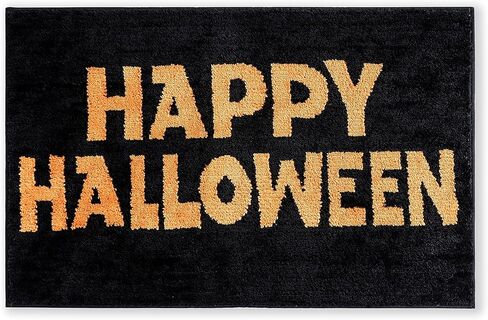 Halloween Bathroom Rug, Super Absorbent, Non-Slip PVC Backing, Fun Designs for Bath Shower Tub, Cute Bath Mat, Kitchen Mat Rug Machine Washable (Candy Skull) in Saudi Arabia