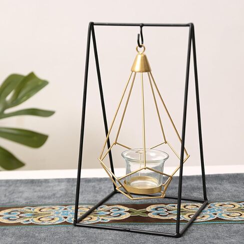 Geesatis شمعة حامل 1 قطعة حامل شموع ضوء الشاي ديكور الزفاف حاملات الشموع الهندسية ، حامل حامل حامل نبات الهواء in Kuwait