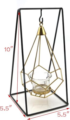 Geesatis شمعة حامل 1 قطعة حامل شموع ضوء الشاي ديكور الزفاف حاملات الشموع الهندسية ، حامل حامل حامل نبات الهواء in Kuwait