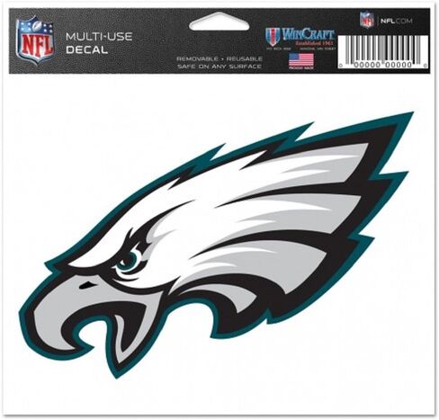 ملصق شعار WinCraft NFL Philadelphia Eagles Ultra Color -، 5 بوصة × 6 بوصة، لون الفريق in Saudi Arabia
