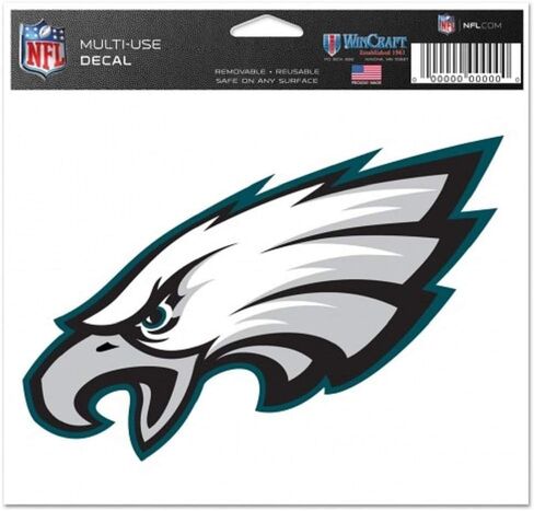 ملصق شعار WinCraft NFL Philadelphia Eagles Ultra Color -، 5 بوصة × 6 بوصة، لون الفريق in Saudi Arabia
