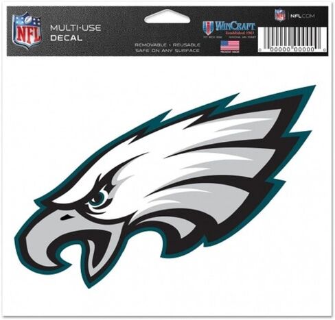 ملصق شعار WinCraft NFL Philadelphia Eagles Ultra Color -، 5 بوصة × 6 بوصة، لون الفريق in Saudi Arabia