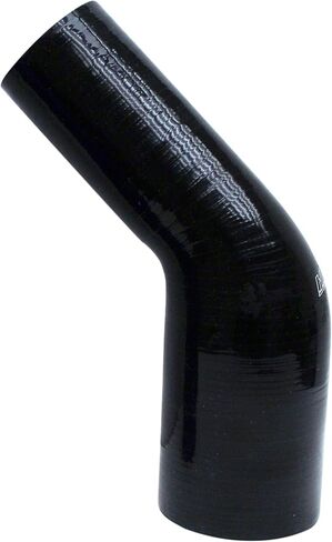 HPS 3/4" - 1" ID, Silicone 45 Degree Elbow Reducer Coupler Hose, High Temp 4-Ply Reinforced, Leg Length on Each Side: 4-1/2", 100 Psi Max. Pressure, SER-8851-BLK, Silicone, Black in Saudi Arabia