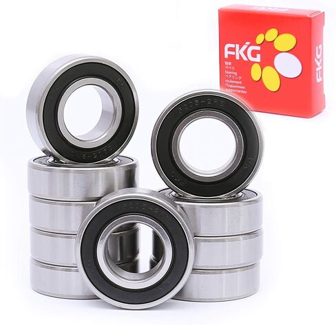 FKG 6002-2RS 15x32x9mm Deep Groove Ball Bearing Double Rubber Seal Bearings 10 Pcs in Saudi Arabia