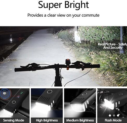 Bike Lights Front and Back Super Bright Rechargeable Bicycle Light for Night Riding,Waterproof Bike Headlight,Bike Light Set for Commuting Adults Kids Men Women Road in Saudi Arabia