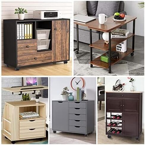 عجلات دوارة مقاس 2.54 سم، عجلات أثاث بلاستيكية من النايلون، مجموعة من 4 عجلات، عجلات أثاث بديلة شديدة التحمل in Kuwait