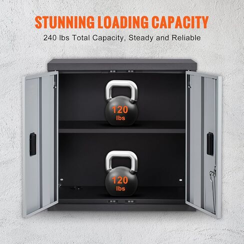 VEVOR metal garage cabinet, 240 lbs Heavy Duty Capacity Thickened Material Powder-Coating in Saudi Arabia
