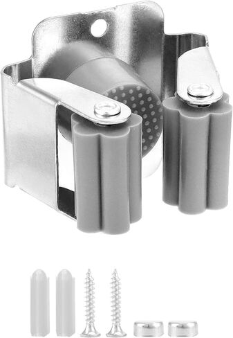 QWORK Mop Broom Holder, 10 Piece Mop Holder Wall Mounted, Broom Grab Holder, for Bathroom Kitchen Office Closet Garden Garage in Saudi Arabia