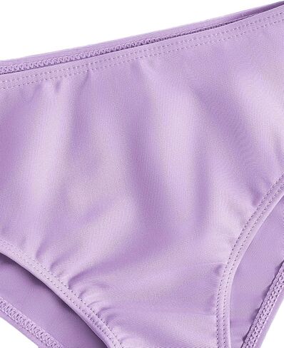 SOLY HUX Girl's 3 Piece Swimsuits Beach Sport Quick Dry Swimwear Bikini Bathing Suit with Shorts Plain Purple 150 in Saudi Arabia