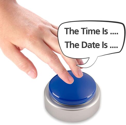 ساعة زر ناطق كبيرة، ساعة منبه تتحدث تخبر الوقت واليوم والتاريخ، ساعة منبه تتحدث مع التحكم في مستوى الصوت، هدية منبه للأم والأب وكبار السن وكبار السن والمكفوفين in Kuwait