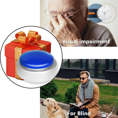 ساعة زر ناطق كبيرة، ساعة منبه تتحدث تخبر الوقت واليوم والتاريخ، ساعة منبه تتحدث مع التحكم في مستوى الصوت، هدية منبه للأم والأب وكبار السن وكبار السن والمكفوفين in Kuwait
