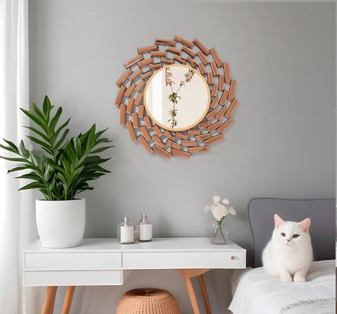 Sunburst Mirror, Wall Mirrors Decorative, Round Mirror, Wall Decor for Bedroom, Wall Decor Living Room, Bathroom Mirror, Bedroom Decor, Mirrors for Wall, Circle Mirrors and Entryway Mirrors in Saudi Arabia