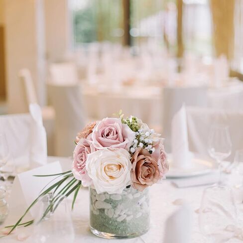 Wedding Bouquets for Bride Bridesmaid Bouquet Faux Pink Cream White Rose Artificial Silk Flowers for Wedding Party Church DIY Arrangement Valentine's Day Home Decoration, Gifts in Saudi Arabia