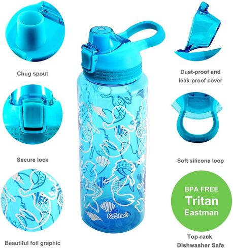 Home Tune Glitter Water Bottle with Chug Lid, BPA FREE Tritan & Leak Proof One Click Open Flip Top & Easy Clean & Soft Carry Handle, 30oz / 900ml (Alpaca) in Saudi Arabia