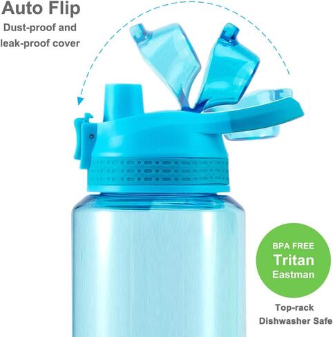 Home Tune Glitter Water Bottle with Chug Lid, BPA FREE Tritan & Leak Proof One Click Open Flip Top & Easy Clean & Soft Carry Handle, 30oz / 900ml (Alpaca) in Saudi Arabia