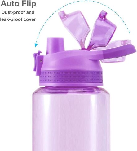 Home Tune Glitter Water Bottle with Chug Lid, BPA FREE Tritan & Leak Proof One Click Open Flip Top & Easy Clean & Soft Carry Handle, 30oz / 900ml (Alpaca) in Saudi Arabia