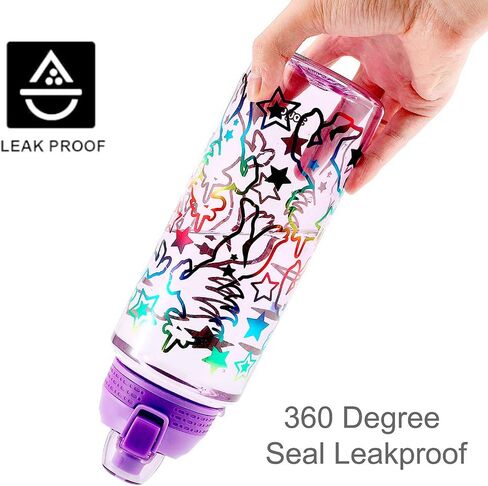 Home Tune Glitter Water Bottle with Chug Lid, BPA FREE Tritan & Leak Proof One Click Open Flip Top & Easy Clean & Soft Carry Handle, 30oz / 900ml (Alpaca) in Saudi Arabia