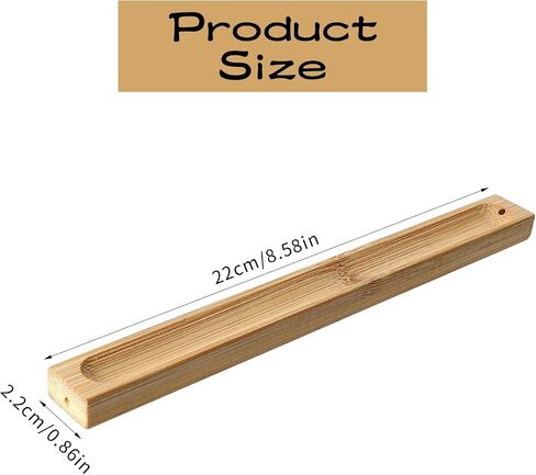 2Pcs Bamboo Incense Holder for Sticks, Handmade Incense Burner with Ash Catcher, Wooden Incense Tray for Meditation Yoga Home Decor in Saudi Arabia